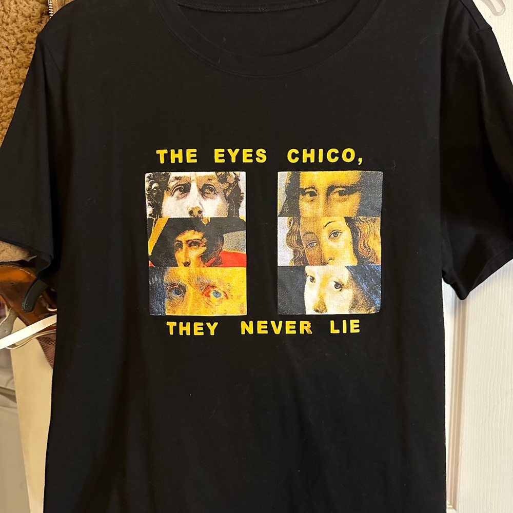 SHEIN Black and Yellow Graphic Short Sleeve Tee
